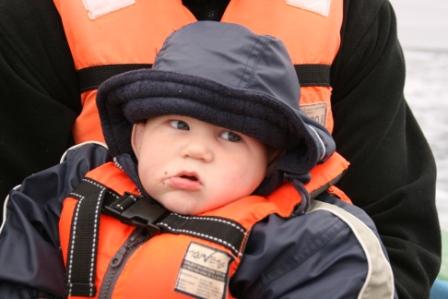 ... und etwas unglcklicher mit Schwimmweste